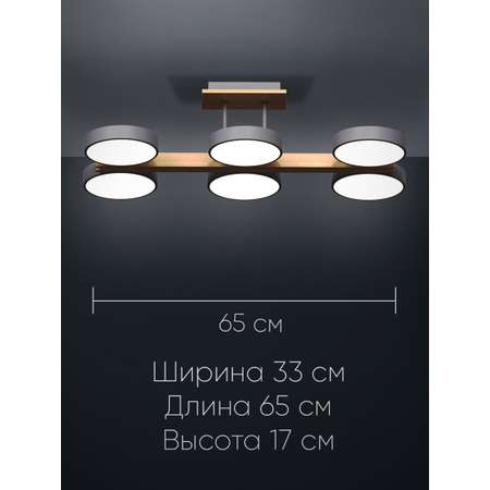 Светодиодный светильник Wedo Light потолочный 108W серый LED