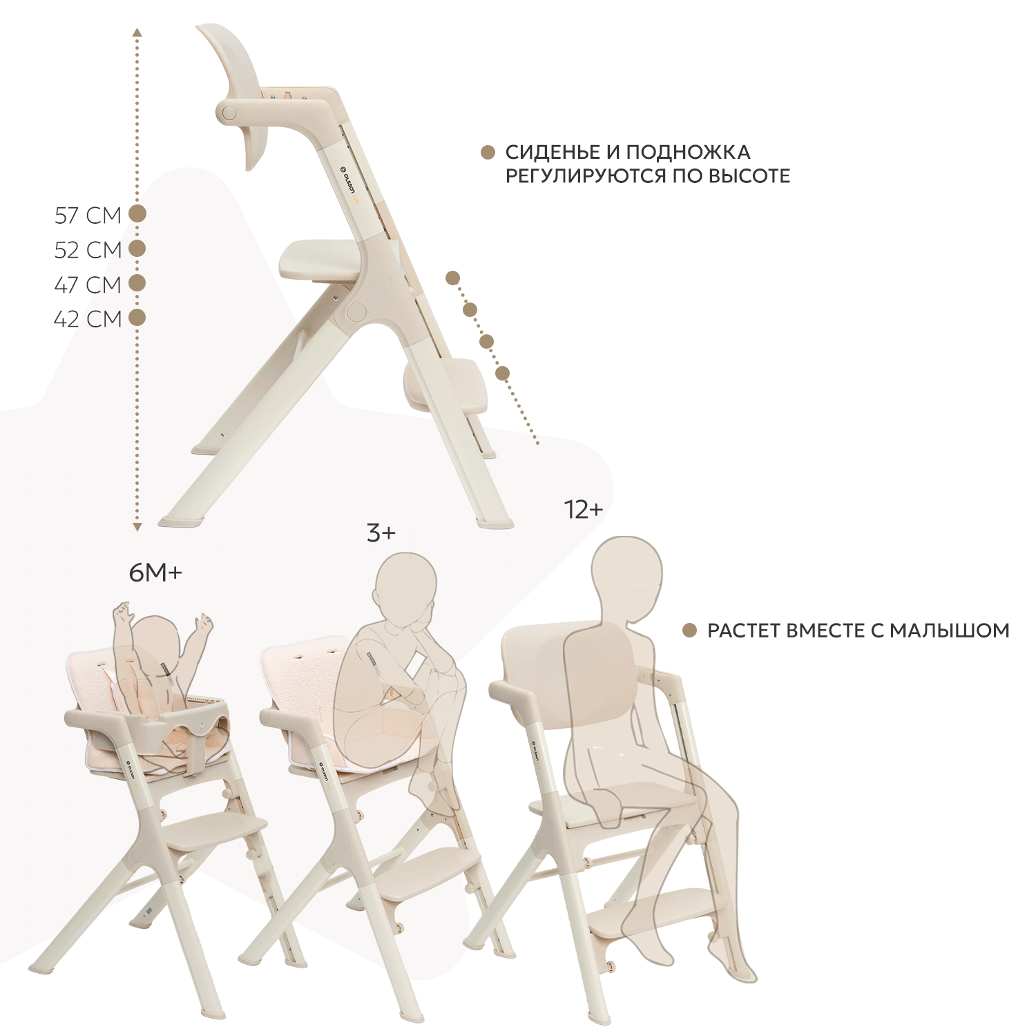 Стульчик растущий Olsson Loft Cream HC802 - фото 3