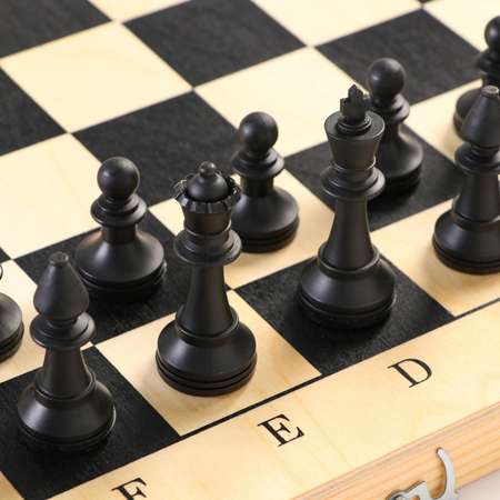 Настольная игра Sima-Land 3 в 1 шахматы шашки нарды деревянная доска 40 х 40 см