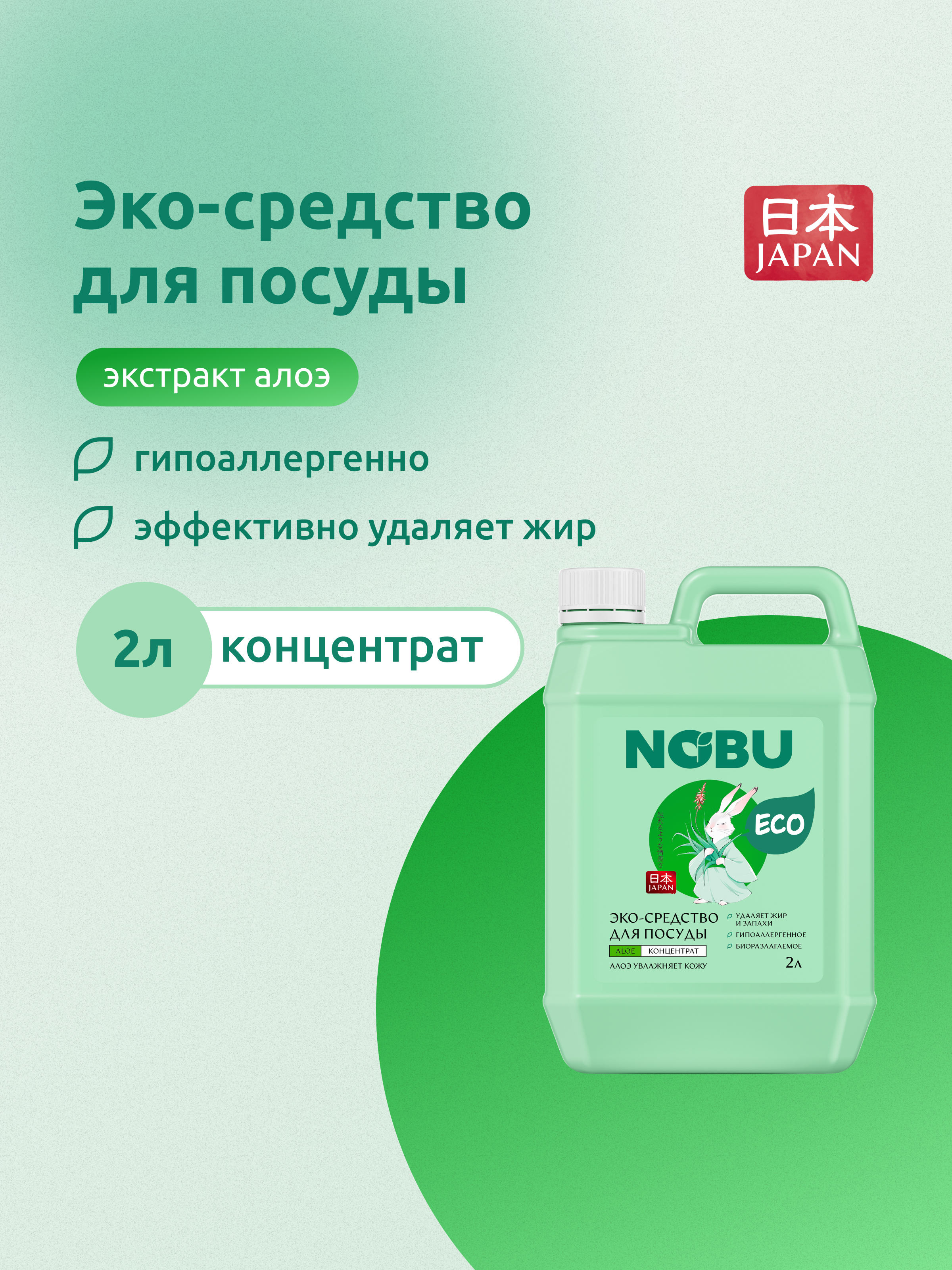 Средство для мытья посуды Nobu Экологичное - фото 1