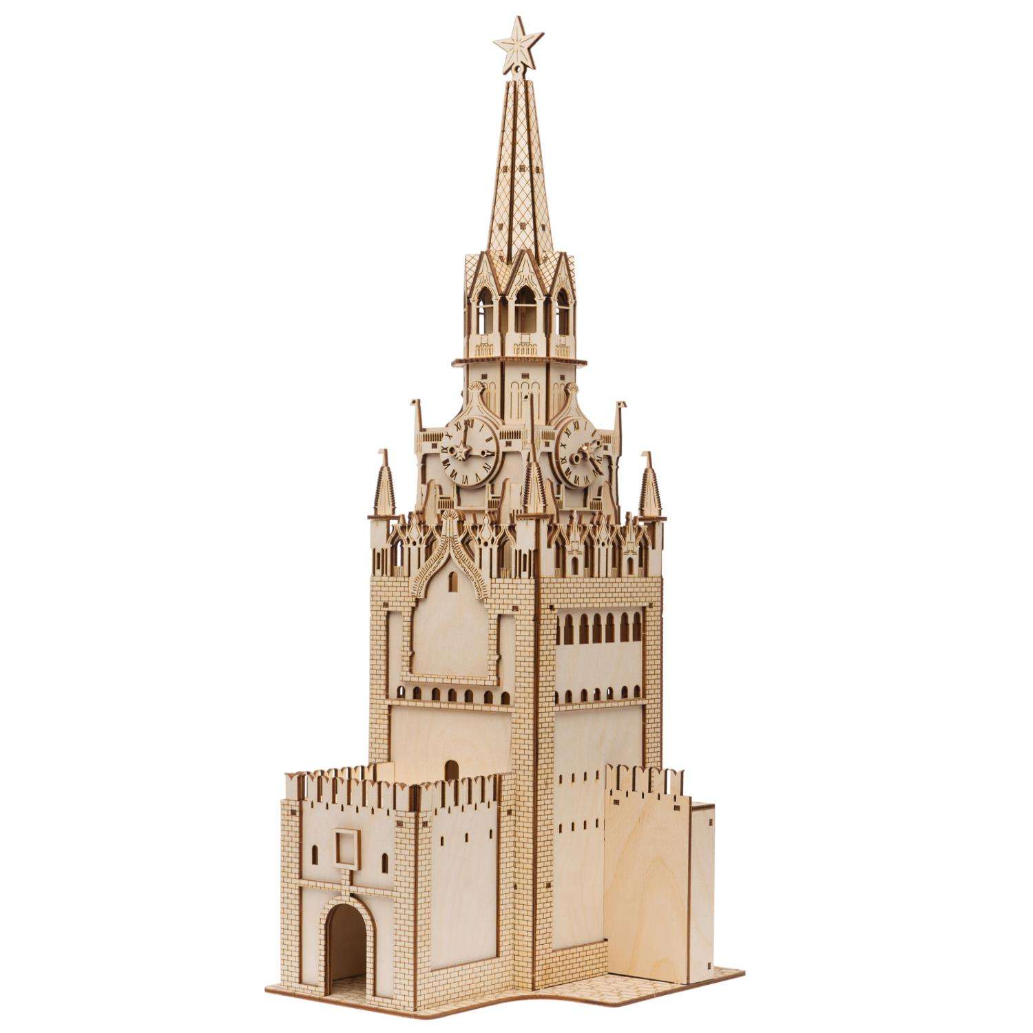 Сборная модель деревянная TADIWOOD Спасская башня Московского Кремля 59 см. 148 деталей - фото 1