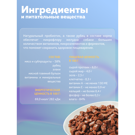 Корм влажный Зоогурман Паучи Говядина отборная 85 гр х 30 шт
