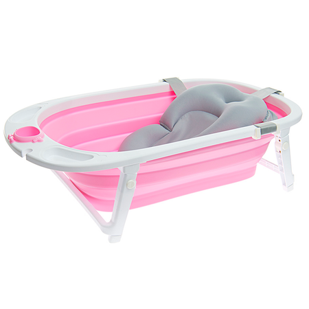 Ванночка Miyoumi для купания новорожденных Baby pink с матрасиком