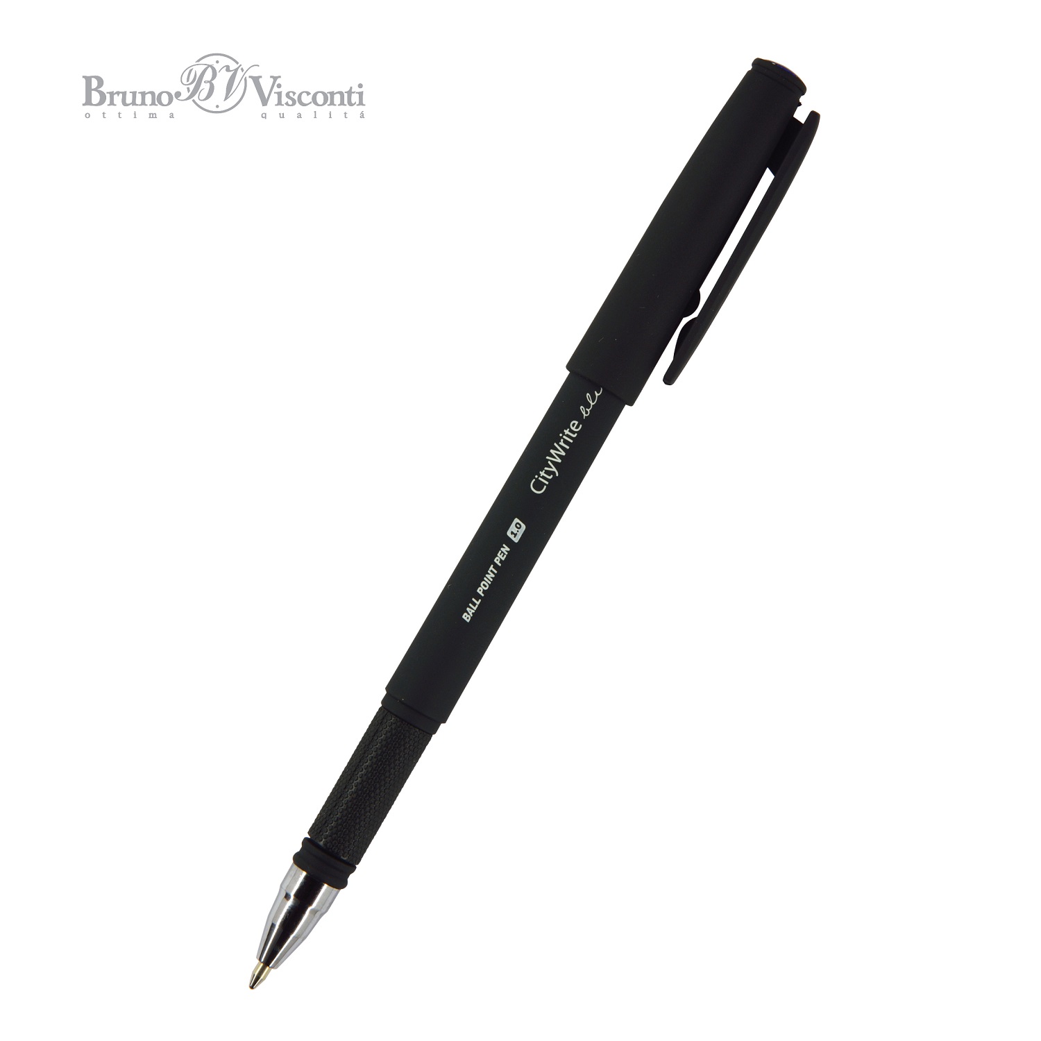 Набор из 5-ти шариковых ручек Bruno Visconti CityWrite Black синие - фото 3