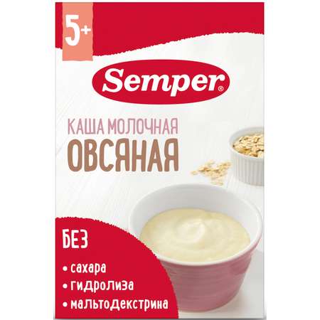 Каша молочная Semper овсяная 180г с 5месяцев