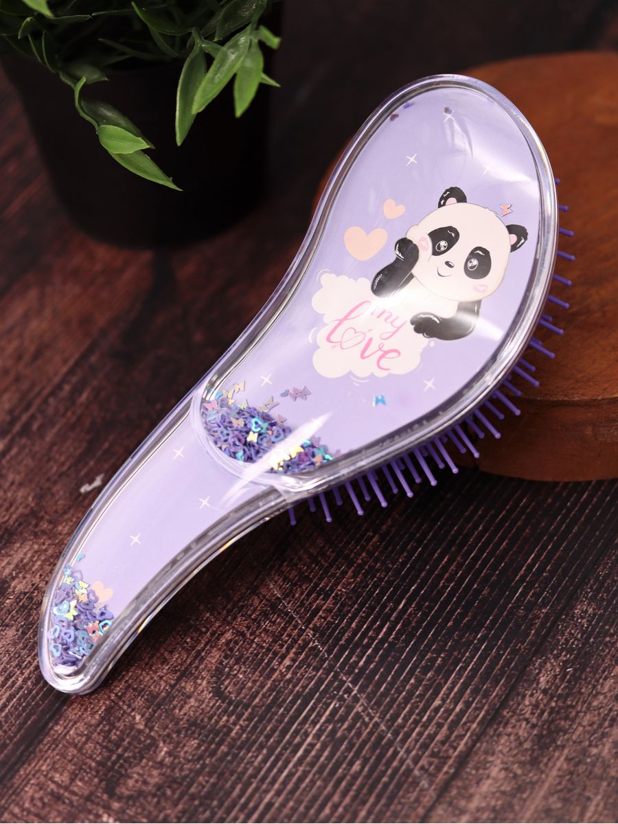 Расческа iLikeGift Sequins panda purple - фото 1