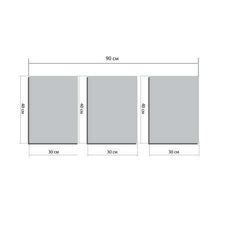Комплект картин на холсте LOFTime с подрамником Ветка с белыми цветами 3 части 30х40 см