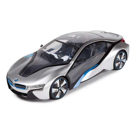 Машинка радиоуправляемая Rastar BMW i8 1:14 серебрянная