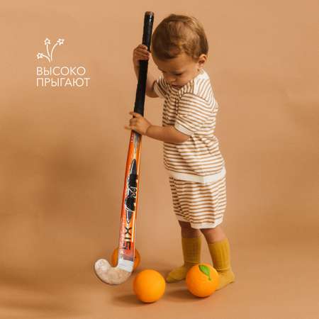 Игрушка-прорезыватель OLI and CAROL Orange Baby Ball мяч из натурального каучука