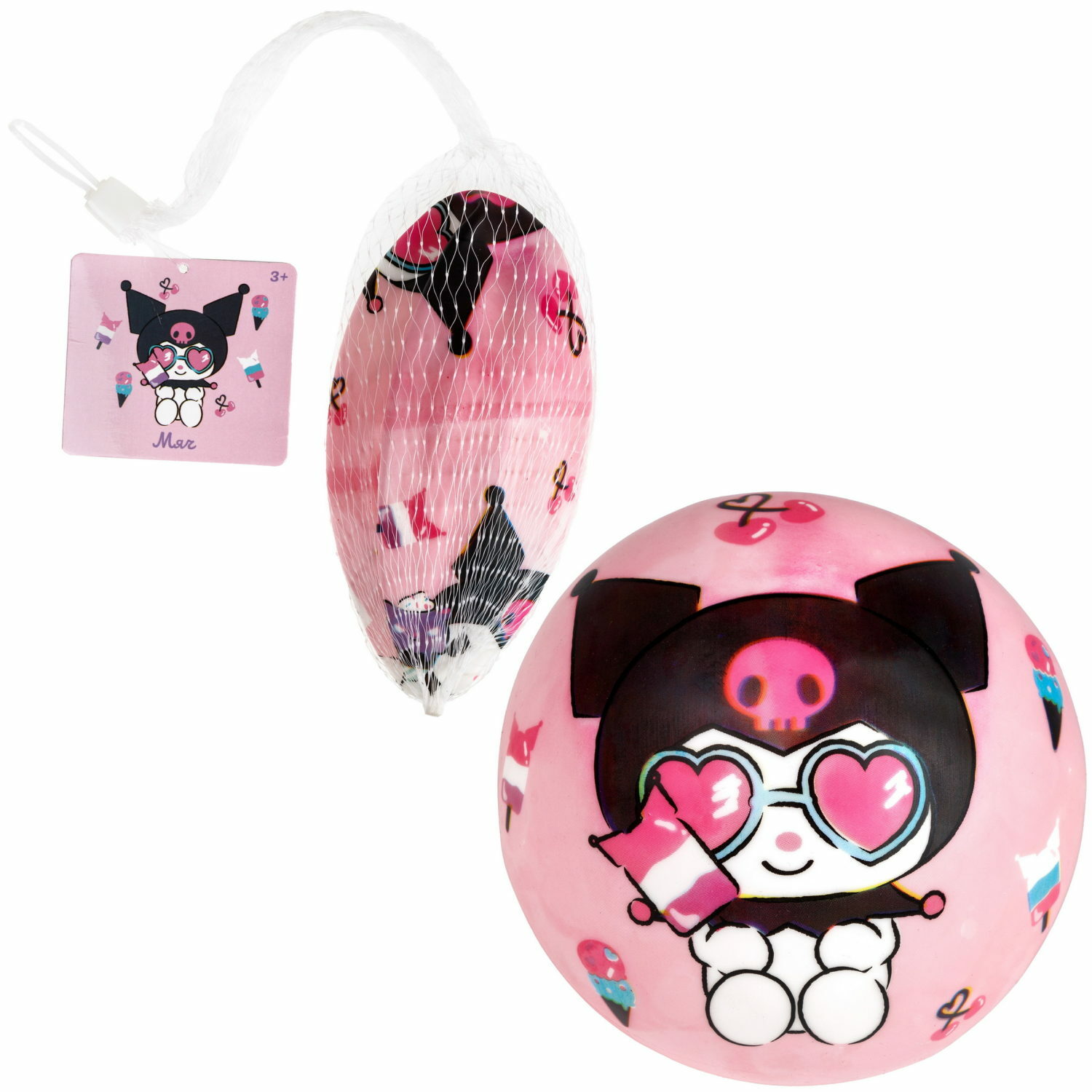 Мяч детский 1TOY Hello Kitty светло-розовый 15 см - фото 3