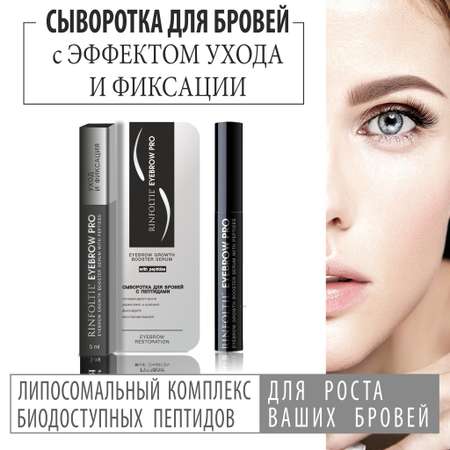 Сыворотка-бустер Rinfoltil Eyebrow Pro для роста бровей с пептидами 5 мл