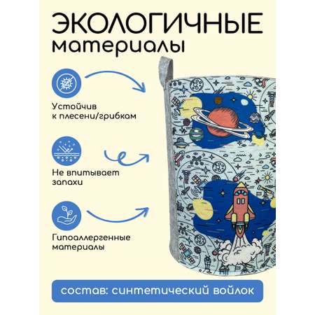 Корзина для игрушек из войлока Textile NN Космос