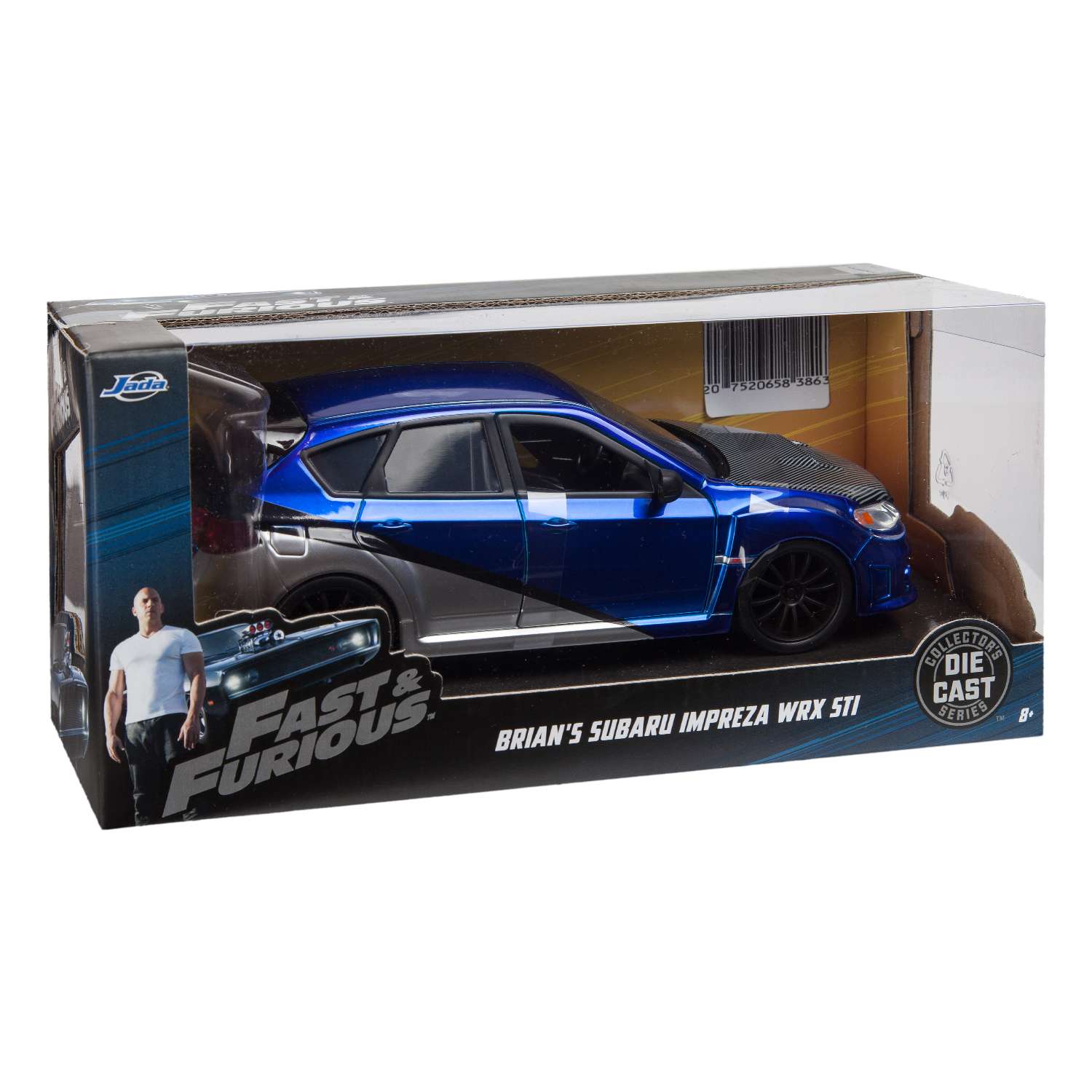 Машинка Fast and Furious Jada 1:24 2012 Subaru Impreza Wrx Sti Синяя 99514 99514 - фото 2