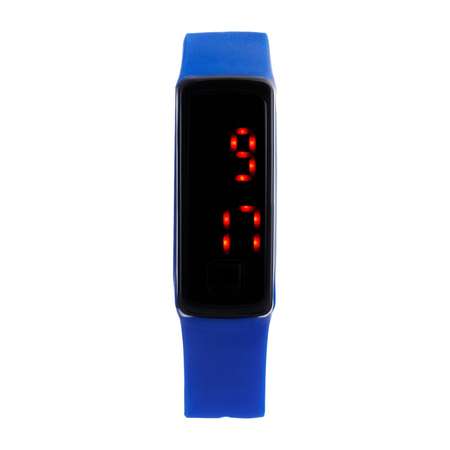 Часы Sima-Land наручные электронные «Блик» ремешок силикон циферблат 5 х 2 см синие