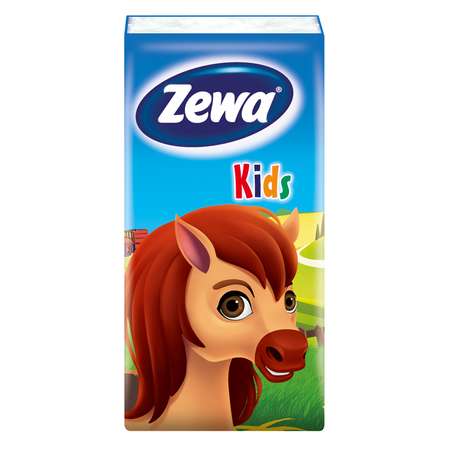 Платки носовые Zewa Kids 3 слоя 10шт в ассортименте 51122