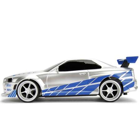 Машина Jada Fast and Furious РУ 1:24 Nissan Skyline GT-R 2002 Серебряная 99371