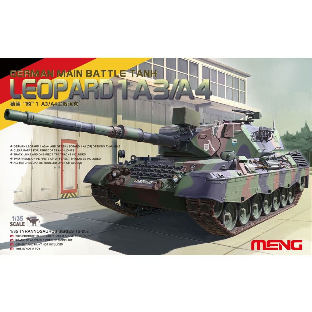 Сборные модели MENG TS-007 танк Main Battle Tank Leopard 1 A3/A4 1/35  купить по цене 5613 ₽ в интернет-магазине Детский мир