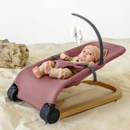 Детский шезлонг AmaroBaby Baby relax розовый