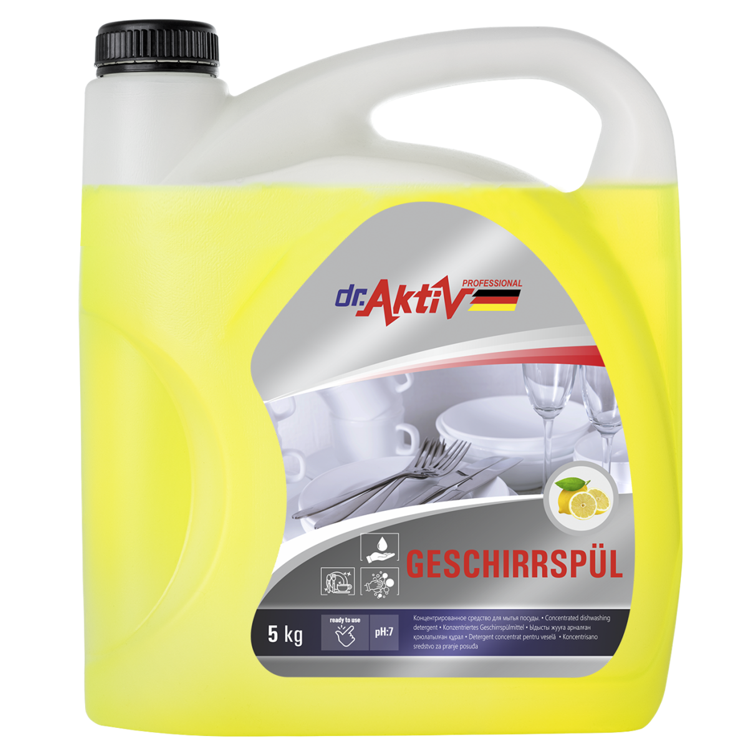 Cредство для мытья посуды Dr.Aktiv Professional Geschirrspül c ароматом лимона 5 кг - фото 1