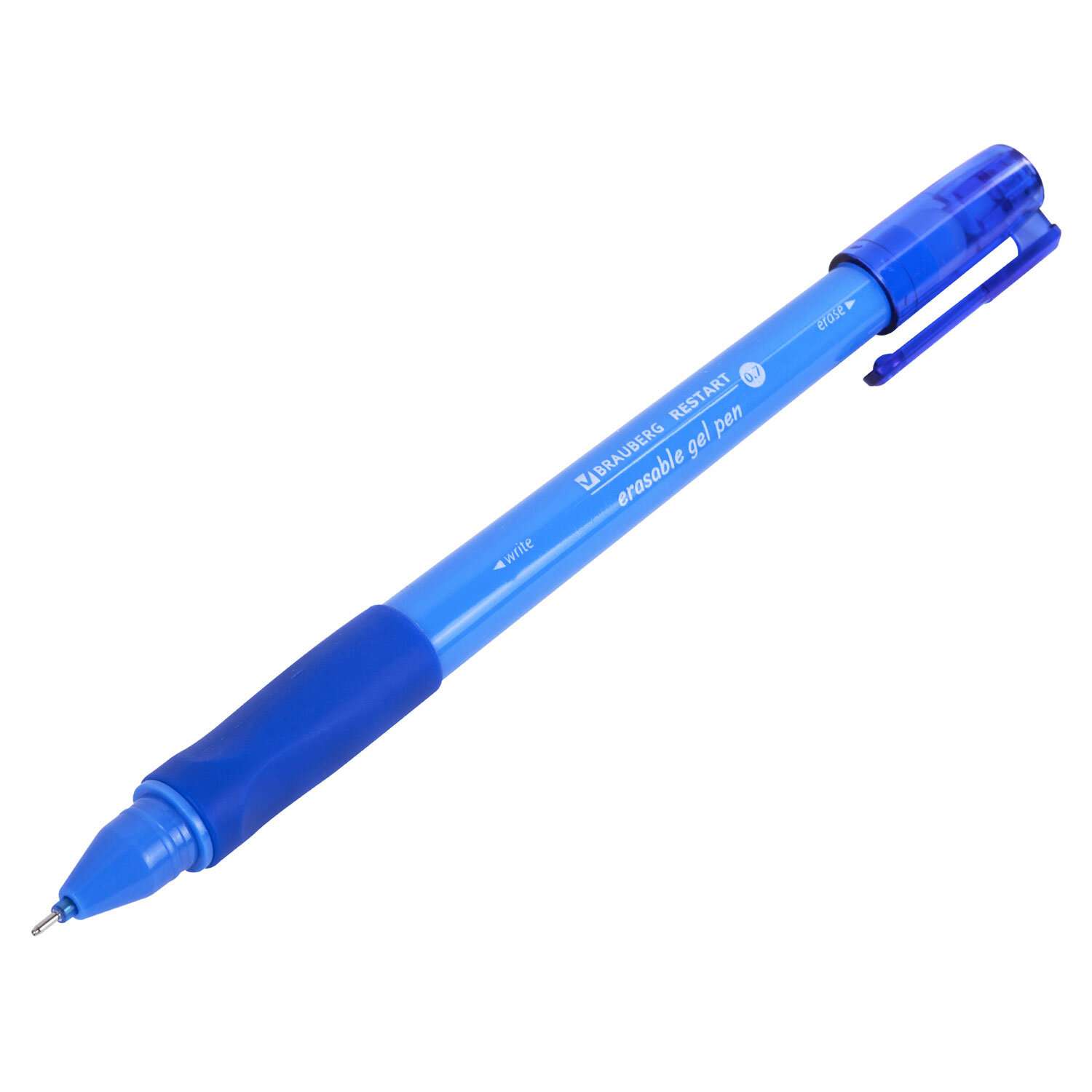 Ручка пиши стирай Brauberg гелевая синяя с эргономичным грипом + 9 стержней - фото 7