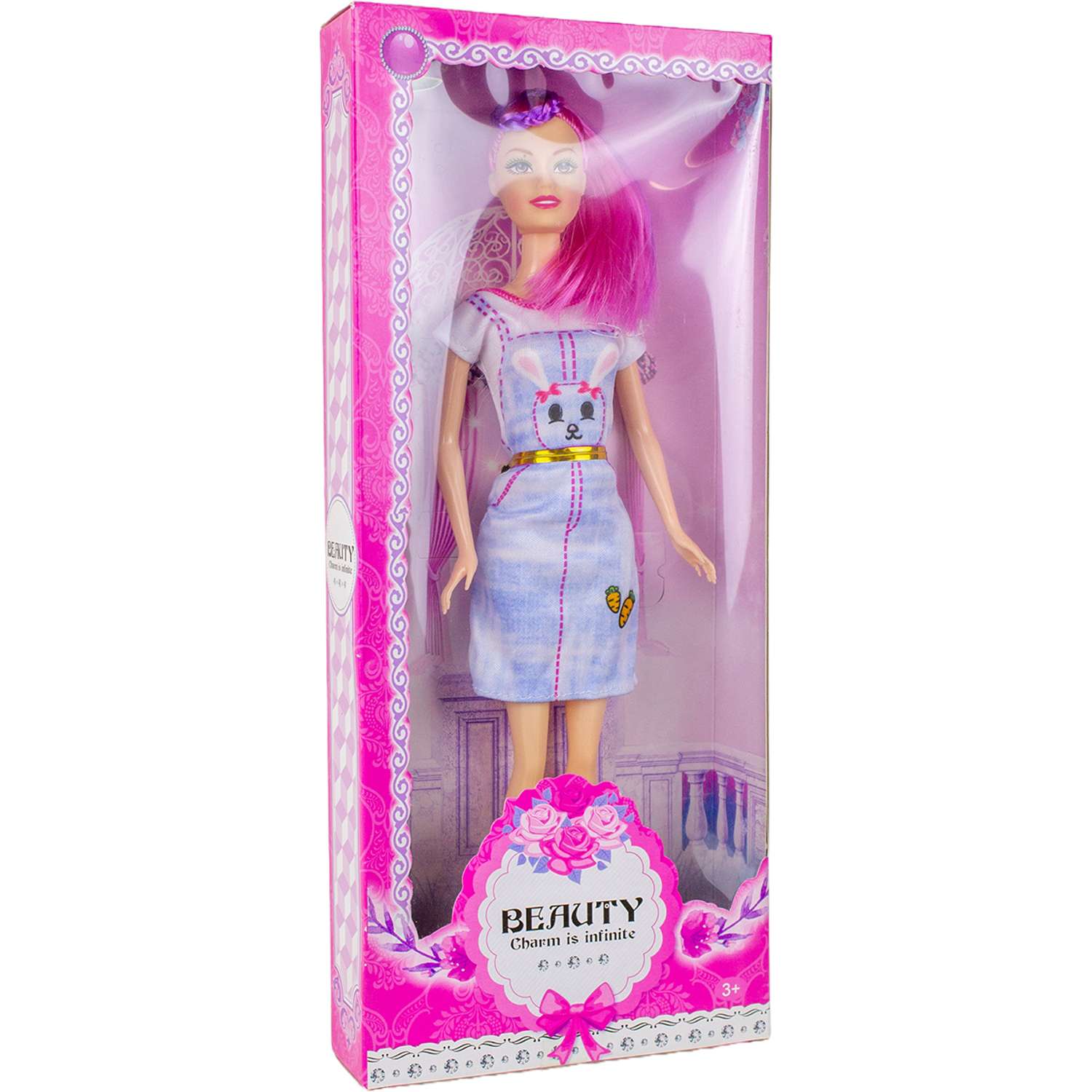 Кукла с цветной косичкой Story Game 1050/розовый 1050/розовый - фото 4