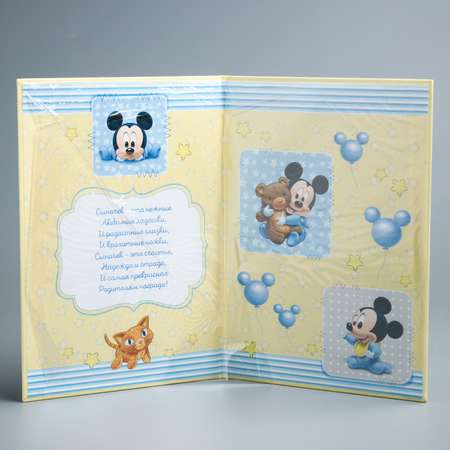 Свидетельство о рождении Disney «Микки малыш» размер файла 14.2x20.5 см