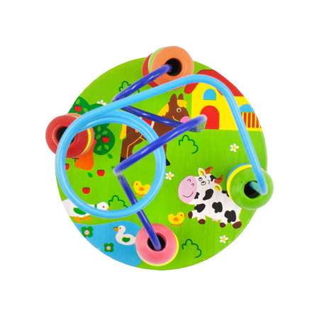Игрушка развивающая Алатойс Лабиринт с шариками Животные