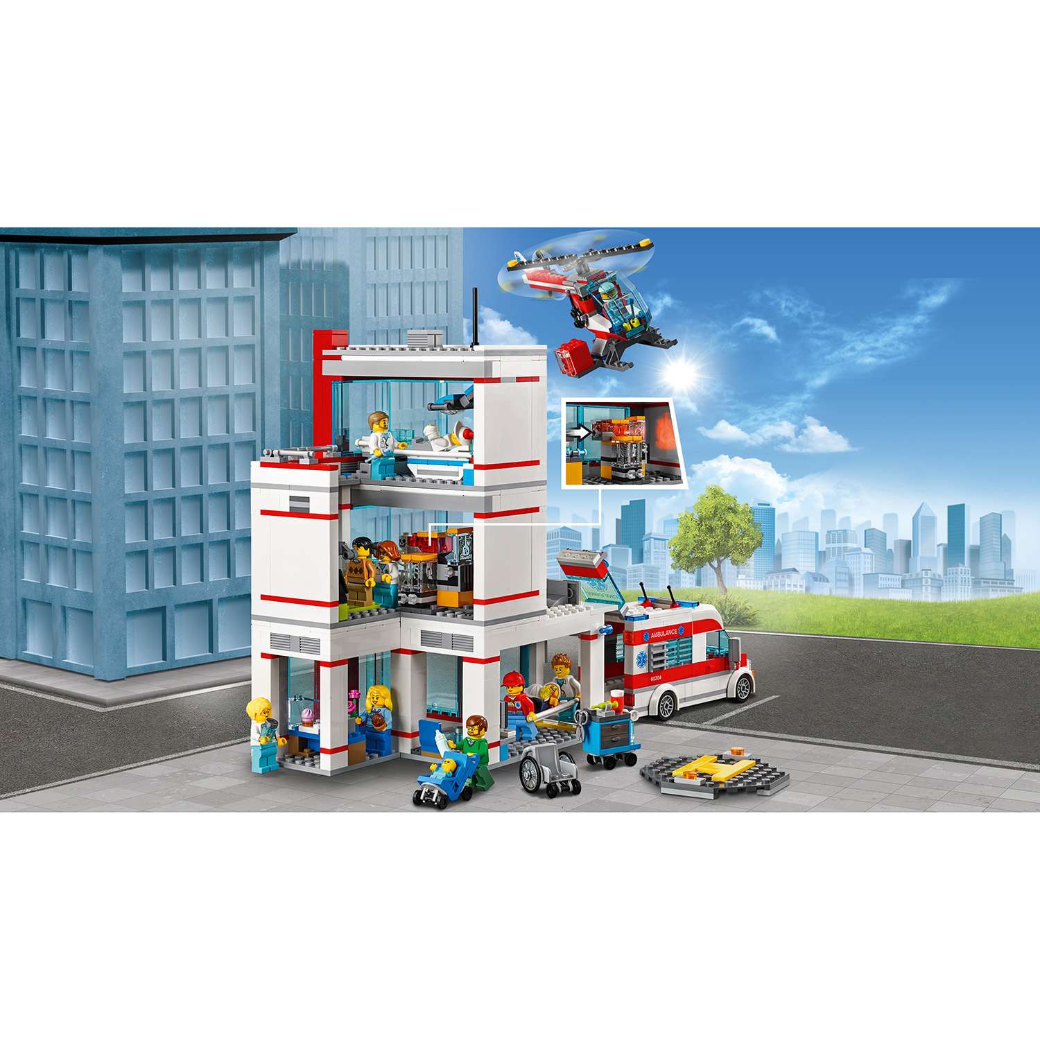 Конструктор LEGO City Town Городская больница 60204 - фото 7