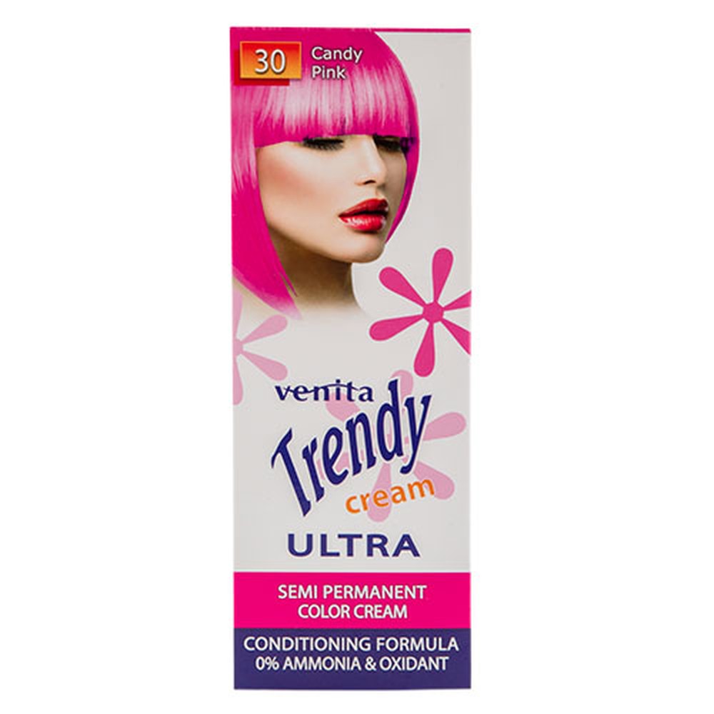 Крем-краска для волос VENITA Pastel тон 30 candy pink 75 мл - фото 1