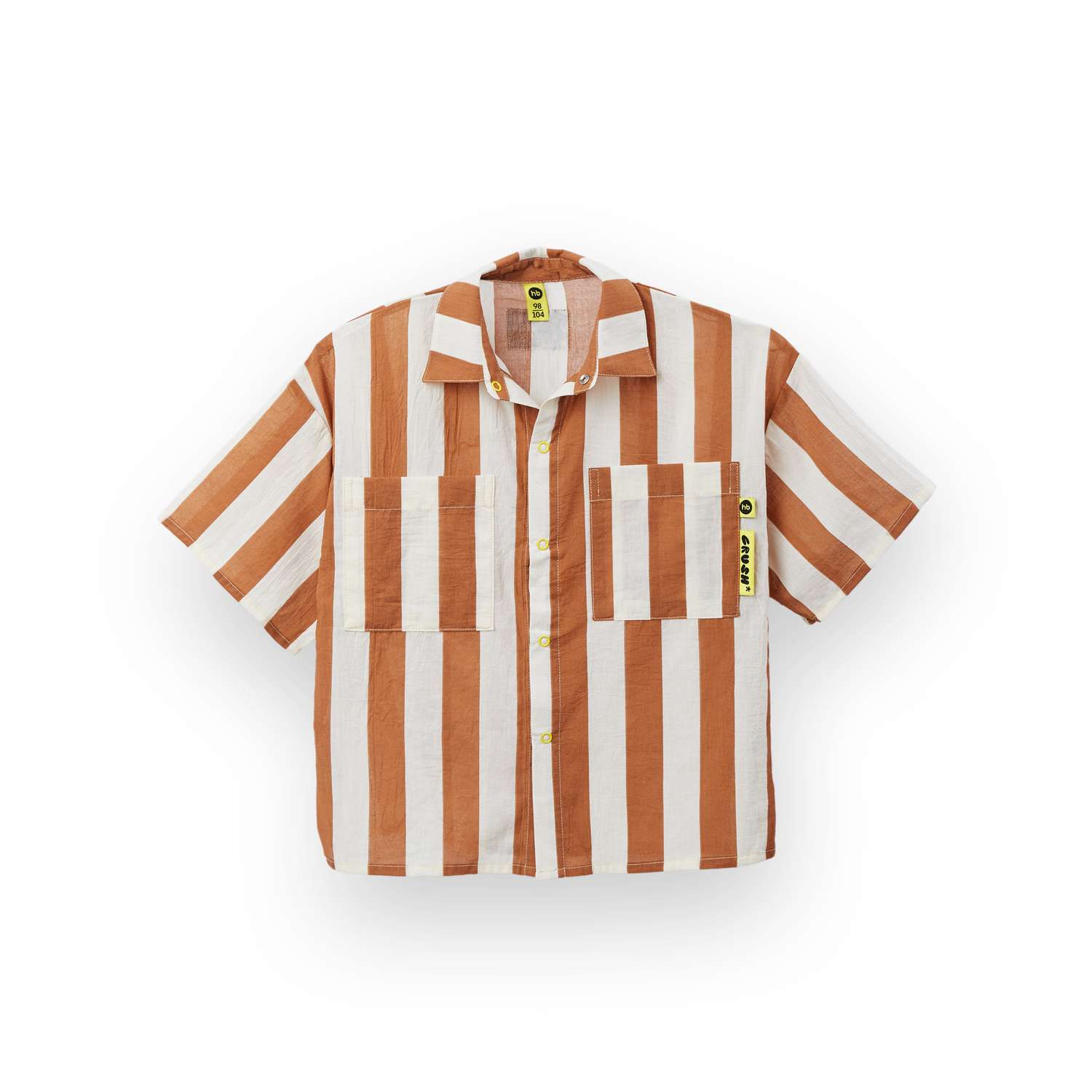 Рубашка Happy Baby 88116-brown stripe - фото 1