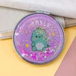 Зеркало карманное iLikeGift Little dino purple с увеличением