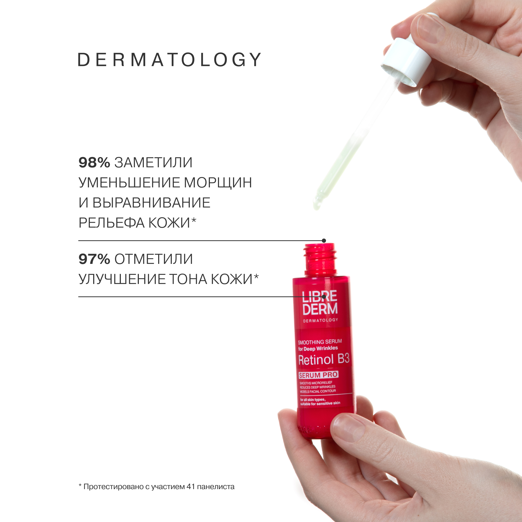 Сыворотка для лица Librederm serum pro интенсивная против морщин Retinol B3 40 мл - фото 3