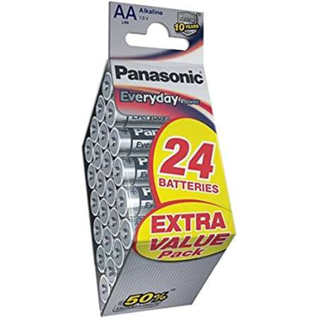 Щелочная батарейка PANASONIC AA Everyday Power multi pack в блистере 24шт LR6REE/24CD