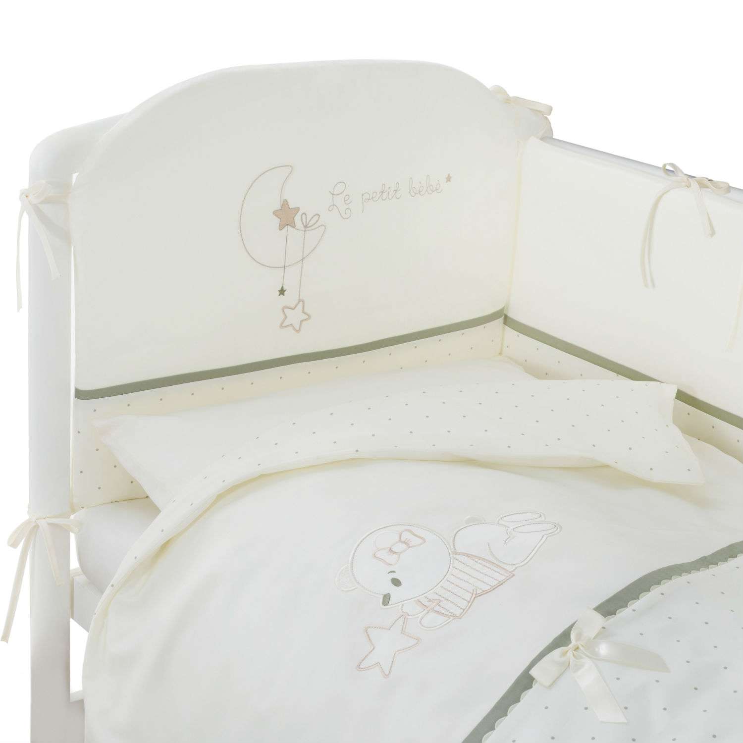 Комплект постельного белья Perina LE PETIT BEBE для детей, оливковый, 6 предметов - фото 1