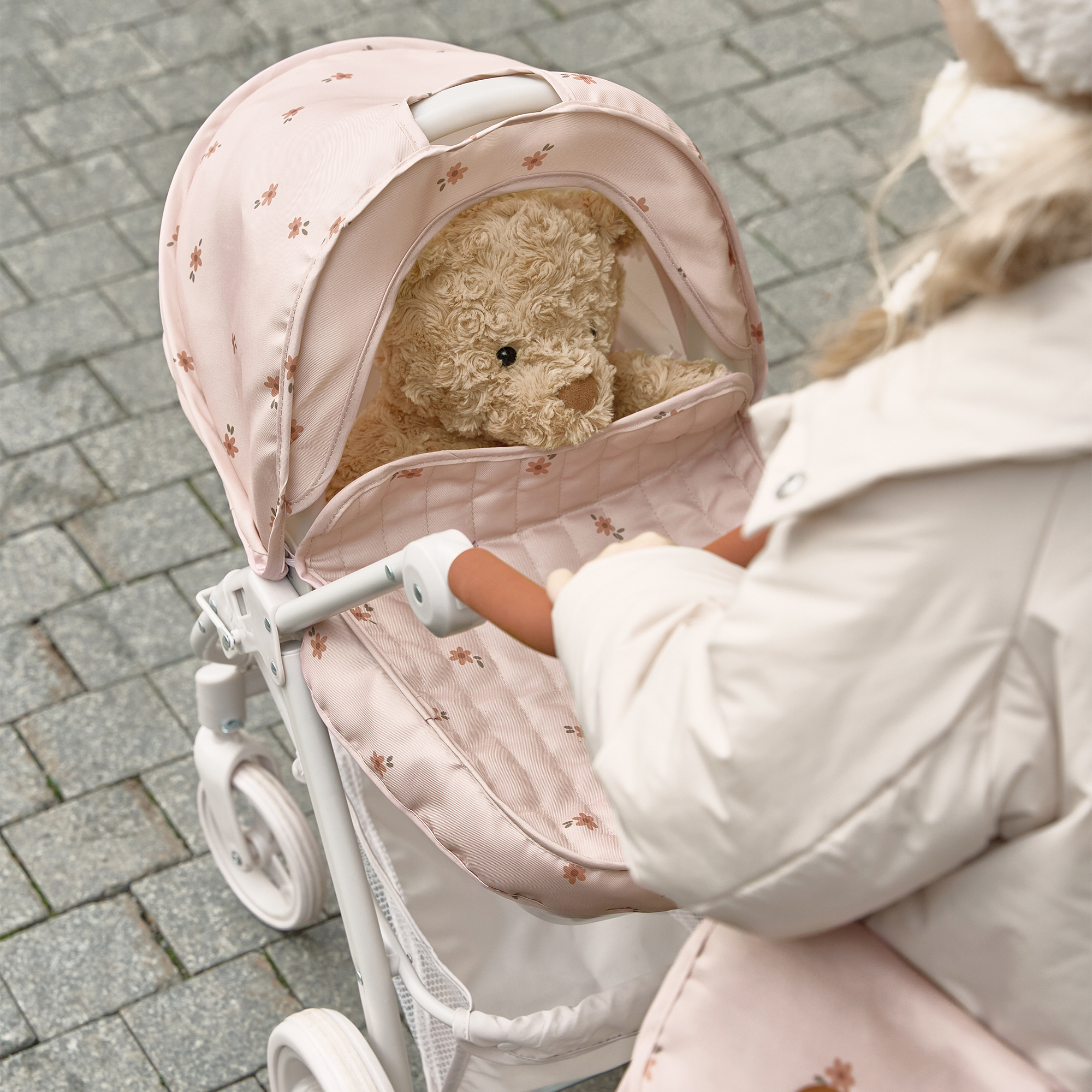 Коляска для кукол Happy Baby Ashley 331956_pink (flowers) - фото 14