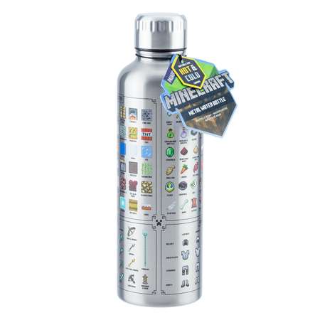Бутылка для воды PALADONE Minecraft Metal Water Bottle 500 ml PP7995MCF