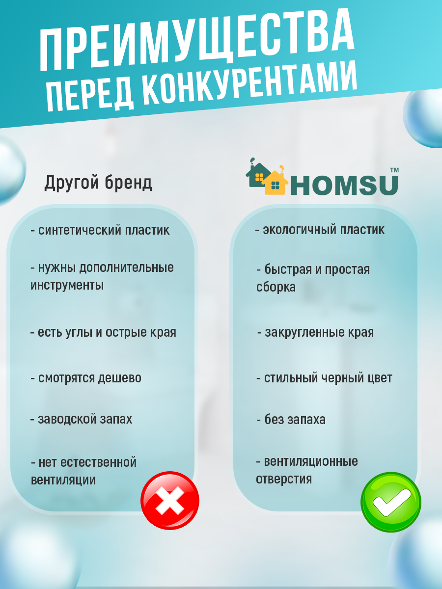 Этажерка Homsu широкая 4 яруса - фото 6