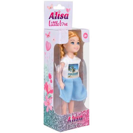 Кукла детская 1TOY Alisa Little Love блондинка с косичками маленькая мини 14 см