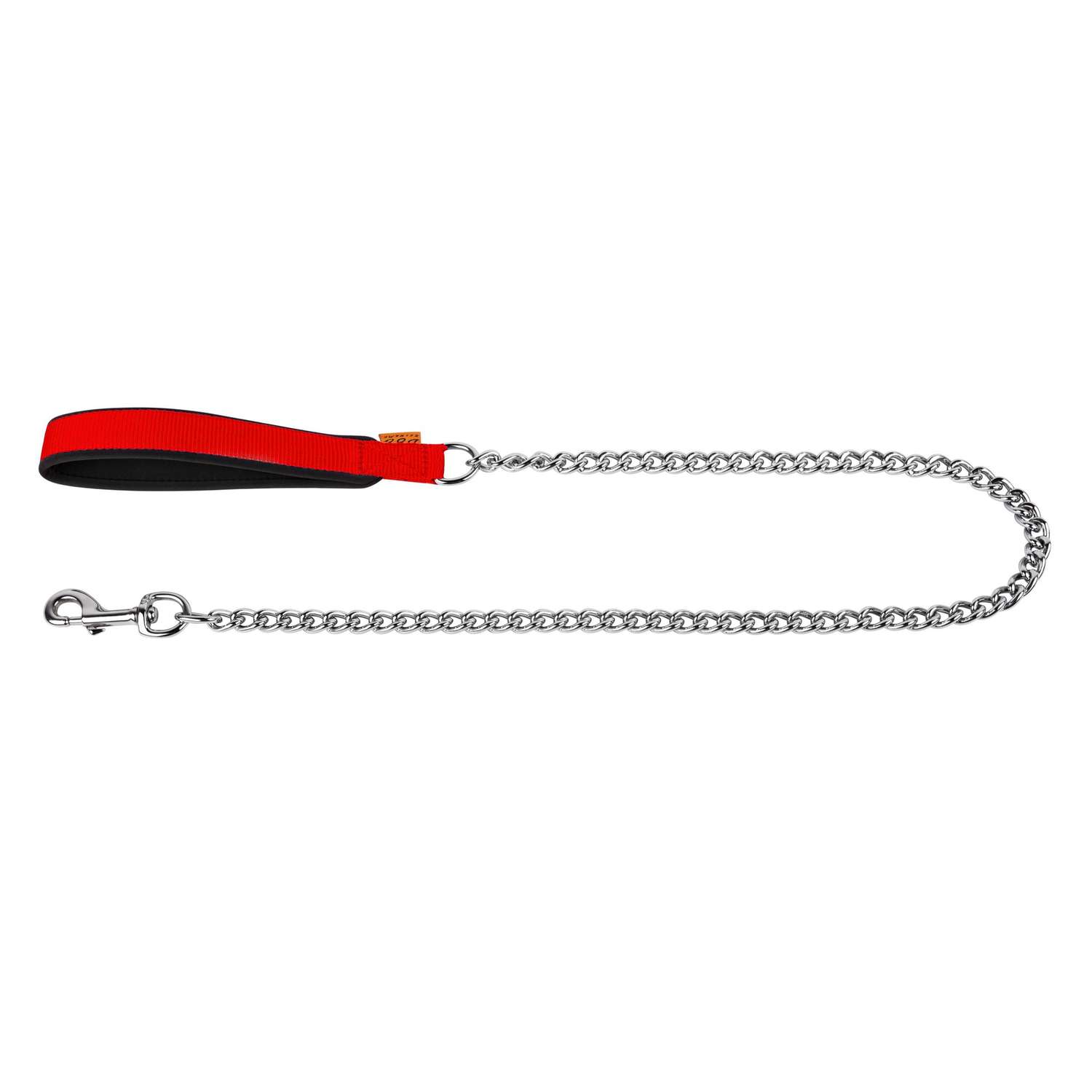 Поводок-цепь для собак Dog Extreme средних пород с ручкой Красный 43063 - фото 2