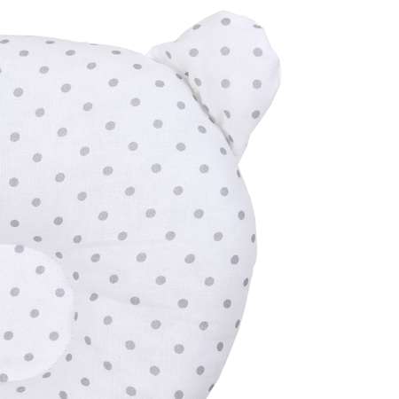 Подушка Amarobaby First Pillow Горошек Серый