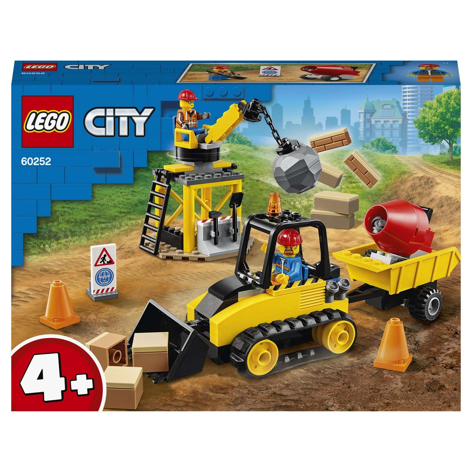 Конструктор LEGO City Great Vehicles Строительный бульдозер 60252 - фото 2