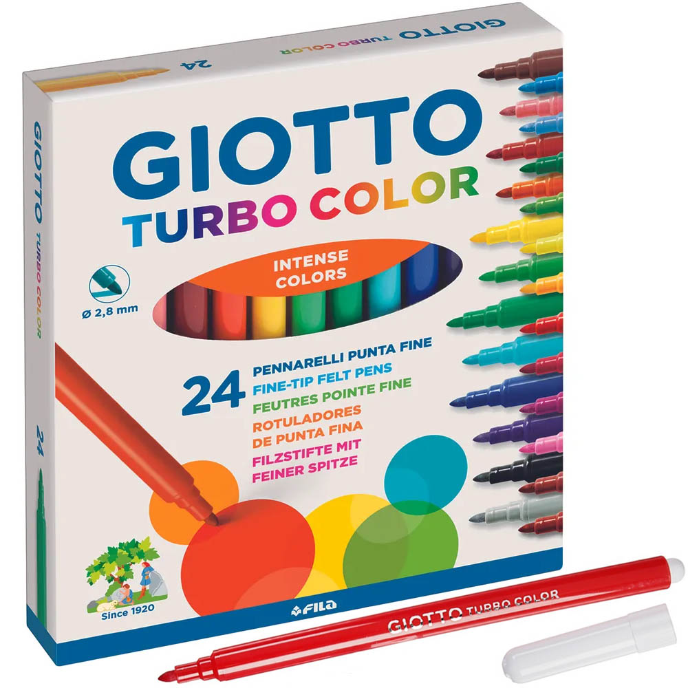 Набор фломастеров GIOTTO TURBO COLOR 24 цвета - фото 3