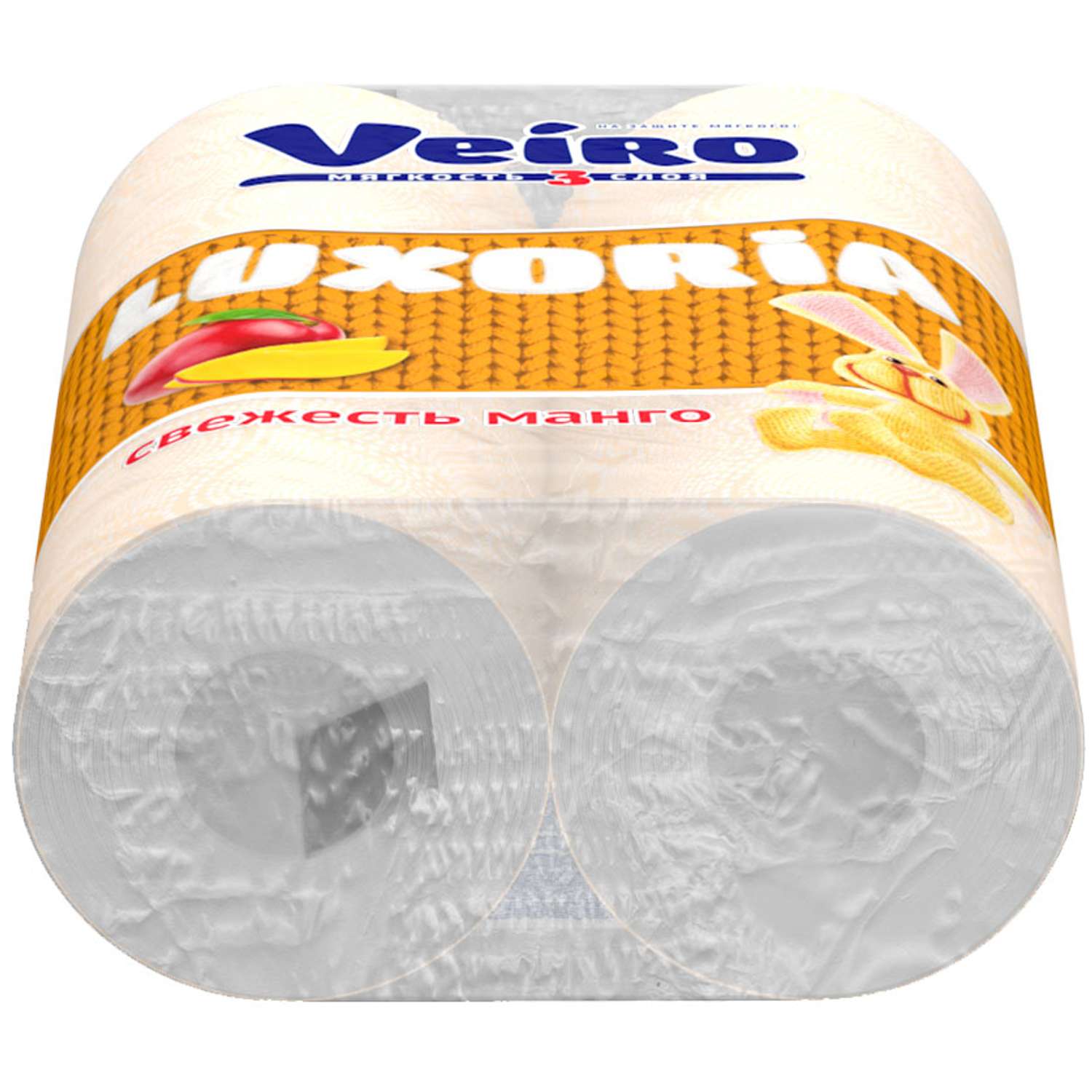 Туалетная бумага Veiro Luxoria Свежесть манго 3слоя 6рулонов Белая - фото 4