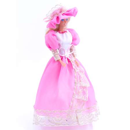 Бальное платье Модница для куклы 29 см из шелка 1503 розовый