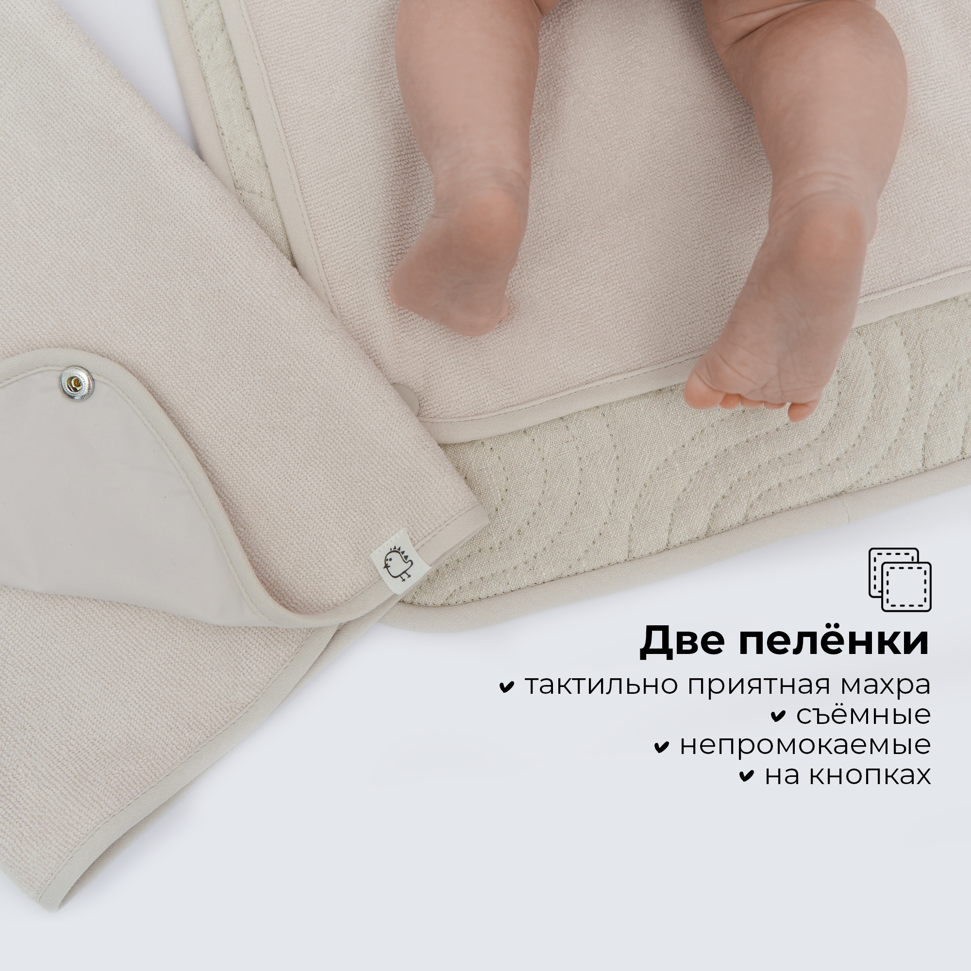 Сумка органайзер для коляски BUBA KIDS коврик для смены подгузников BKMAT3W - фото 7