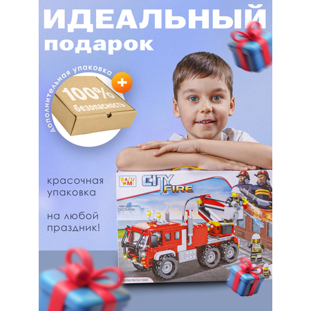 Конструктор BAZUMI City Пожарная машина с водой лего блочный