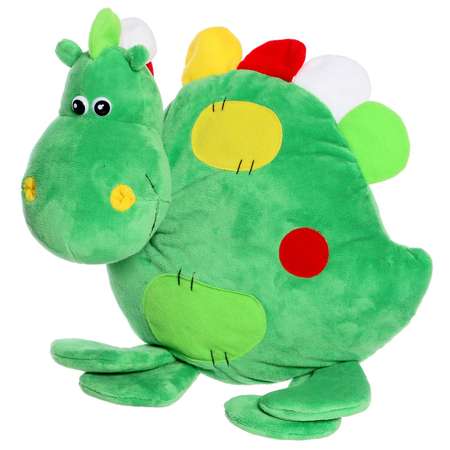 Мягкая игрушка POMPOSHKI подушка «Дракон» 35 см цвет зеленый