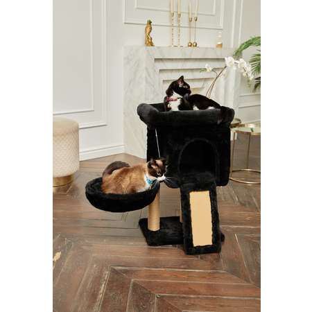 Когтеточка для кошек с домиком Pet БМФ Черный