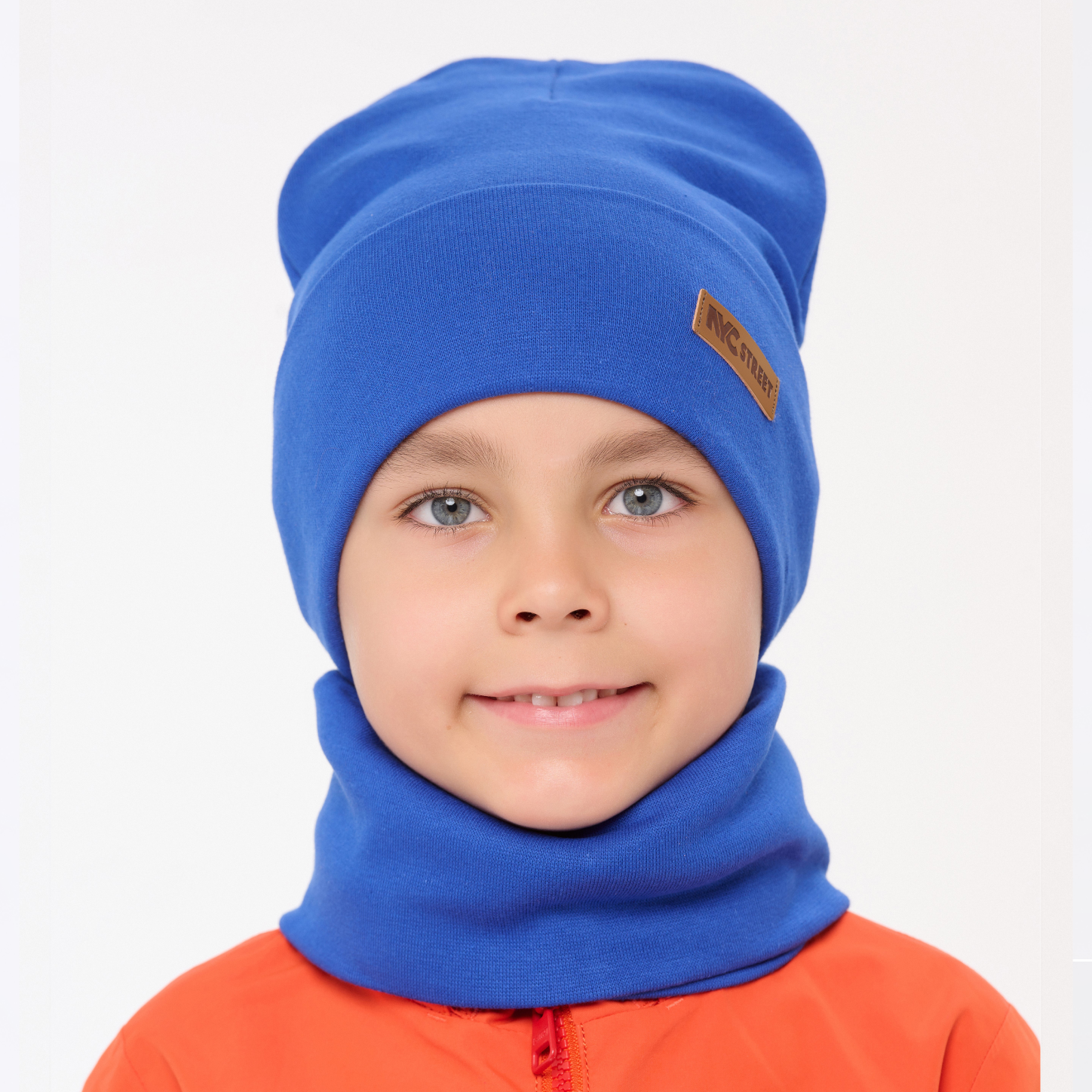 Шапка и снуд NYCkids NYC-H-38-SPRotvB-blue - фото 4