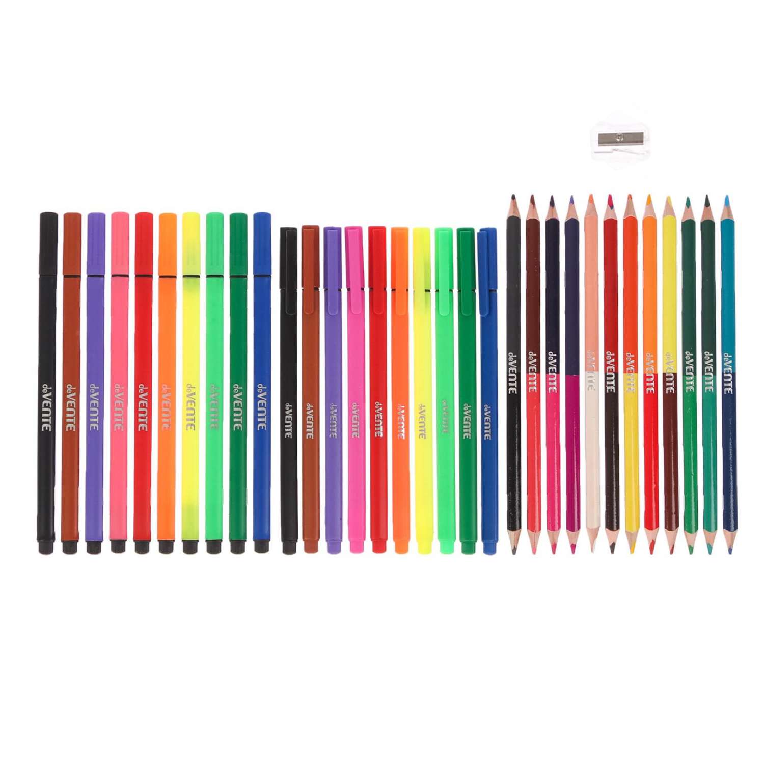 Набор Эврики для рисования подарочный 33 предмета: фломастеры ручки карандаши цветные точилка - фото 2